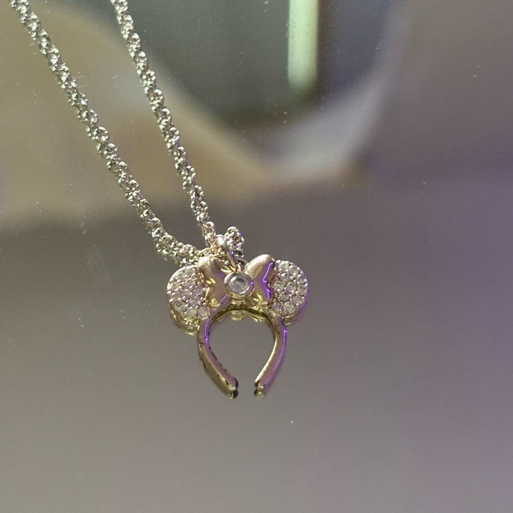 Disney Parks Minnie Mouse Ears Headband Necklace